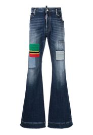 Dsquared2 patchwork wide-leg jeans - Blue