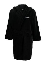 Dsquared2 logo-detail hooded bathrobe - Black