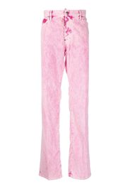 Dsquared2 tie-dye print straight trousers - Pink