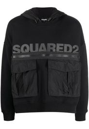 Dsquared2 logo-print cargo hoodie - Black