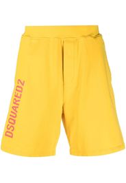 Dsquared2 cotton logo print shorts - Yellow