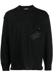 Dsquared2 ribbed crew neck jumper - Black