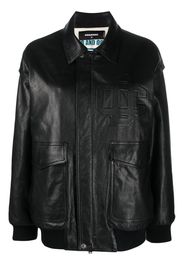 Dsquared2 zipped goatskin bomber jacket - Black