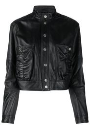 Dsquared2 cropped leather jacket - Black
