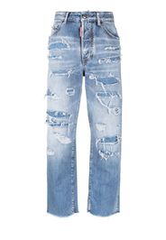 Dsquared2 distressed cropped jeans - Blue