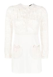 Dsquared2 logo-lace long-sleeve minidress - Neutrals