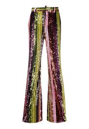 Dsquared2 striped sequin flared trousers - Orange