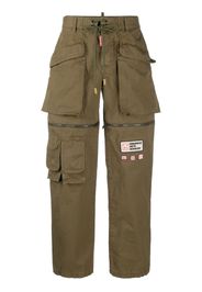 Dsquared2 patch-detail tapered cargo trousers - Green