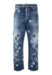 Dsquared2 star-embellished cropped jeans - Blue
