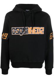 Dsquared2 logo-print drawstring hoodie - Black