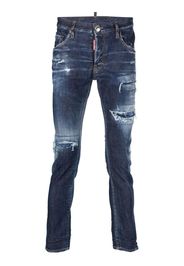 Dsquared2 distressed-finish tapered-leg jeans - Blue