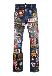 Dsquared2 badge-appliqué denim jeans - Blue