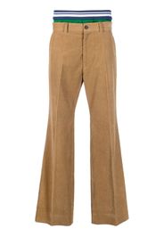 Dsquared2 double-waistband corduroy trousers - Brown