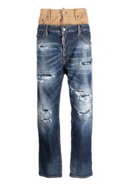 Dsquared2 double-waist distressed jeans - Blue