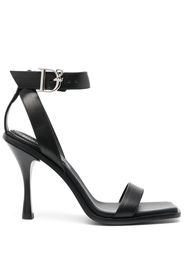 Dsquared2 D2-buckle 100mm leather sandals - Black