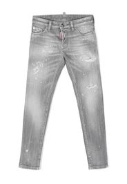 Dsquared2 Kids distressed cotton skinny jeans - Grey