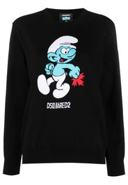Dsquared2 intarsia-knit organic cotton jumper - Black