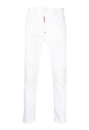 Dsquared2 Skater paint-splatter skinny jeans - White