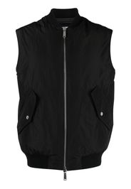 Dsquared2 logo-embroidered padded jacket - Black