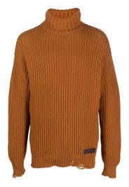 Dsquared2 double-collar ribbed jumper - Orange