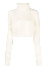 Dsquared2 cropped roll-neck knitted jumper - Neutrals