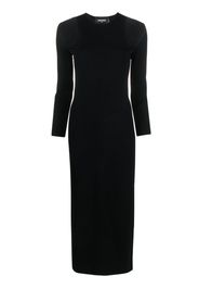 Dsquared2 cut-out ribbed-knit midi dress - Black