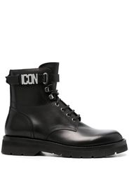 Dsquared2 Icon leather combat boots - Black