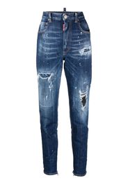 Dsquared2 ripped-detail tapered jeans - Blue