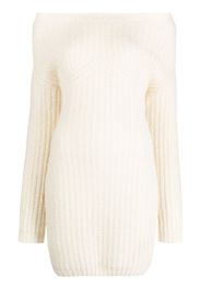 Dsquared2 off-shoulder knitted minidress - White
