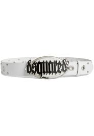 Dsquared2 logo-buckle leather belt - White