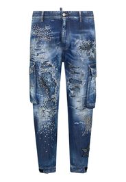 Dsquared2 embellished cargo jeans - Blue