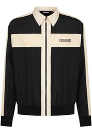 Dsquared2 logo-print silk jacket - Black