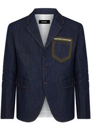 Dsquared2 single-breasted denim blazer - Blue