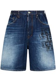 Dsquared2 Icon logo-print denim shorts - Blue