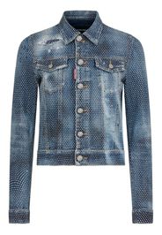 Dsquared2 crystal-embellished denim jacket - Blue