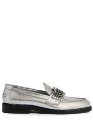 Dsquared2 Gothic metallic-finish leather loafers - Silver