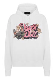 Dsquared2 logo-print jersey hoodie - White