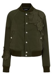 Dsquared2 floral-appliqué cotton bomber jacket - Green