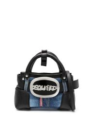 Dsquared2 Belt denim-patchwork tote bag - Black