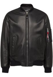 Dsquared2 leather bomber jacket - Black
