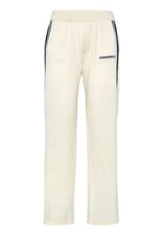 DSQUARED2 logo-embroidered side-stripe track pants - White