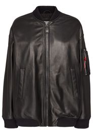 DSQUARED2 zip-up leather bomber jacket - Black