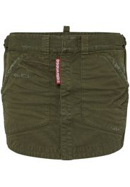 DSQUARED2 distressed cotton mini skirt - Green