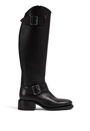 DSQUARED2 logo-debossed leather boots - Black