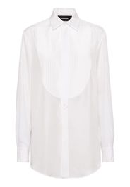 DSQUARED2 bib-collar cotton shirt - White