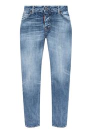 Dsquared2 logo-patch cotton jeans - Blue