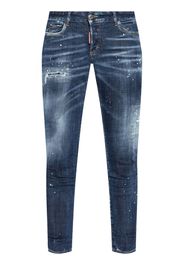 Dsquared2 logo-patch cotton jeans - Blue