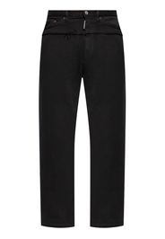 Dsquared2 denim-panel cotton track pants - Black
