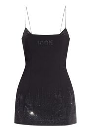 DSQUARED2 Icon rhinestone-embellished mini dress - Black