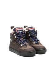 DSQUARED2 KIDS logo-embroidered ankle boots - Brown